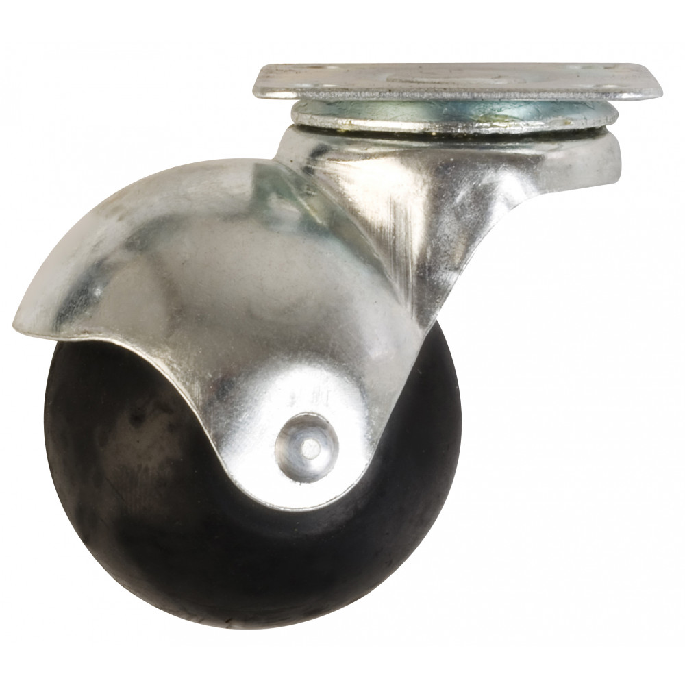 RUEDA DE GOMA LIOI BASE METALICA    50MM