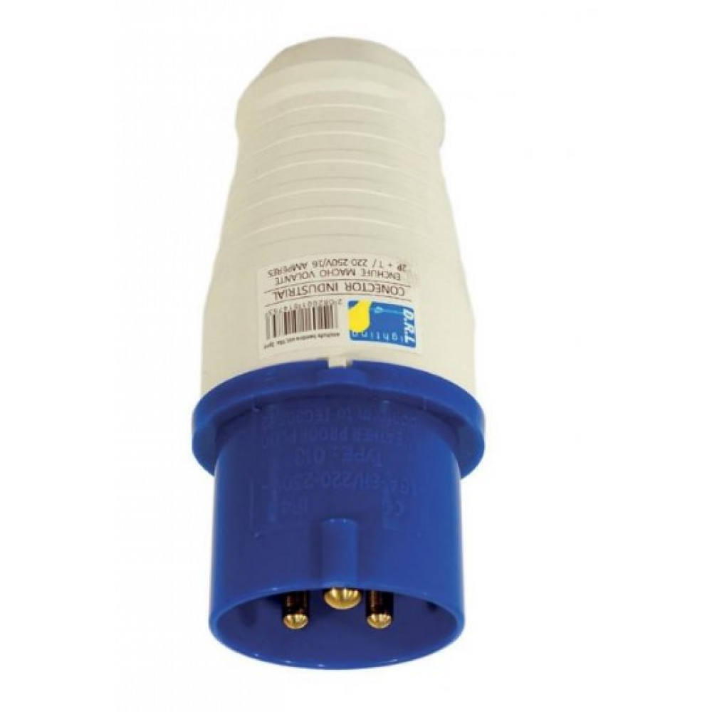 Enchufe Macho Industrial Volant.16a 2p+t