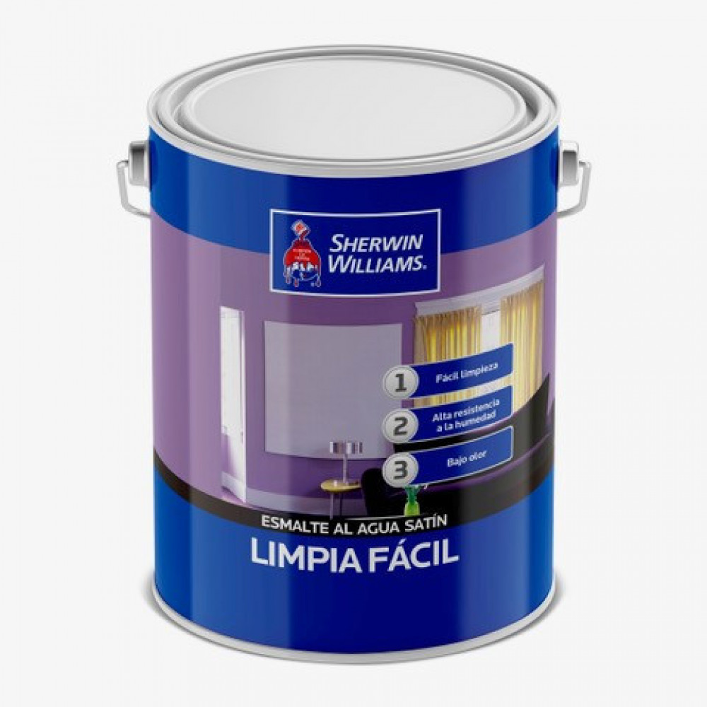 Esmalte Agua S&w Limpia Facil Blanco 1gl
