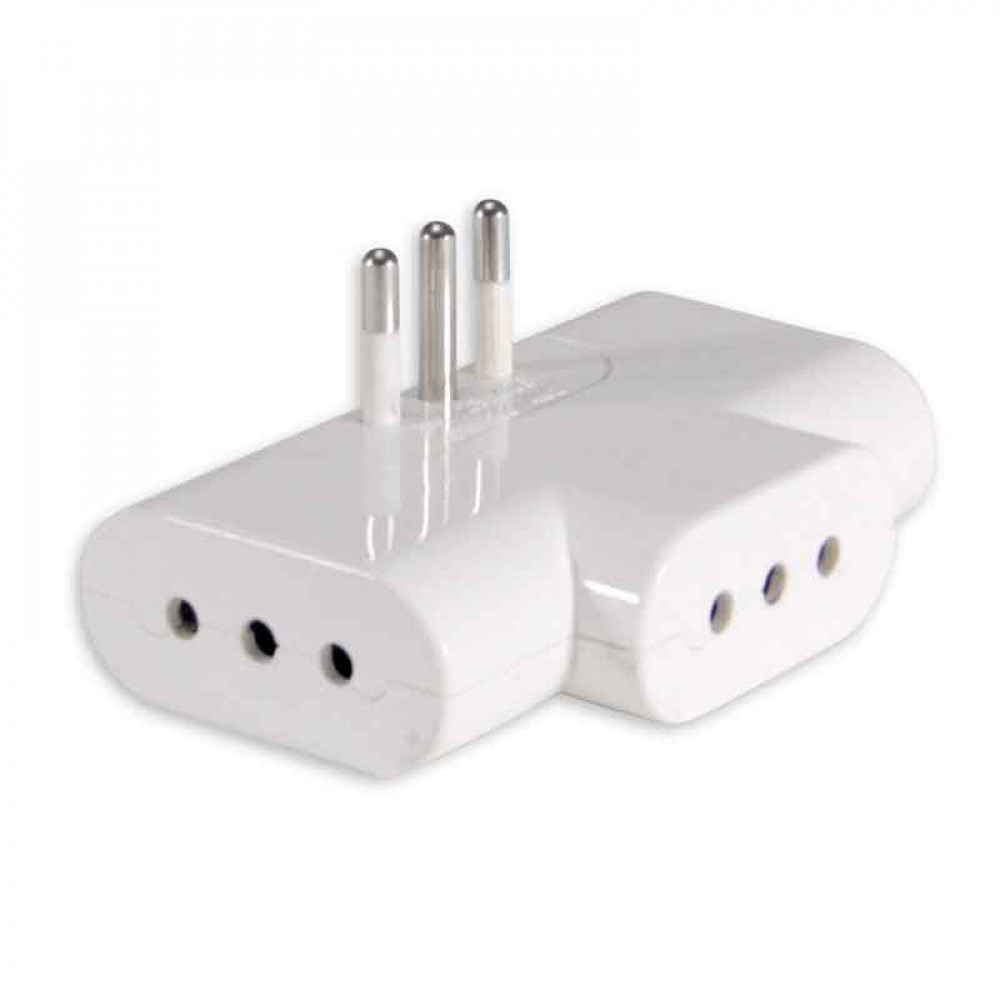 Adaptador Gewiss Triple Plano 10a Blanco