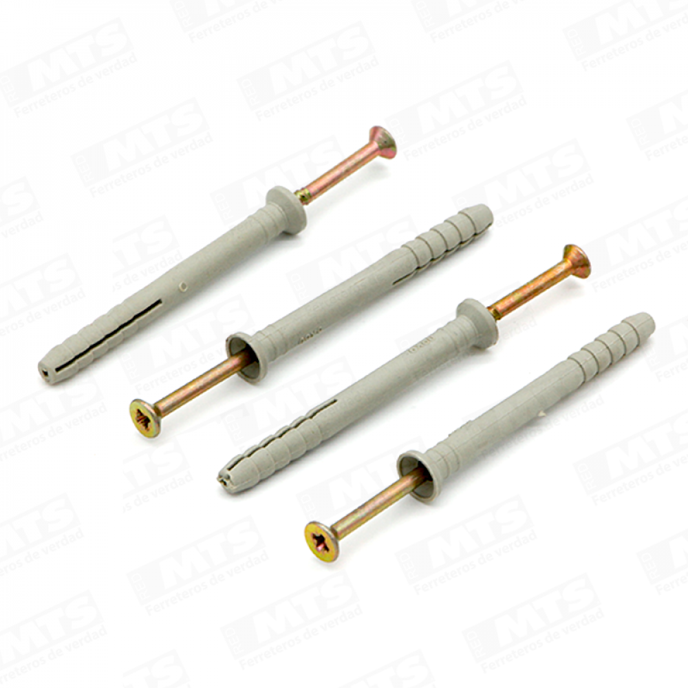 TARUGO NYLON + CLAVO/TORNILLO N6 X 40Z  