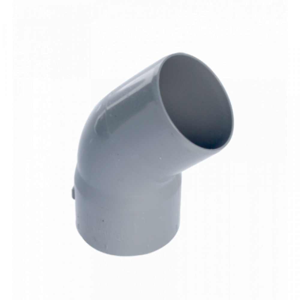 PVC SANITARIO CODO 45 GR.          75 mm