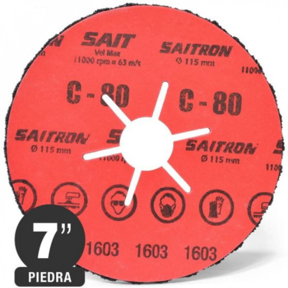 DISCO LAMINADO PIEDRA        7 GRANO 80"