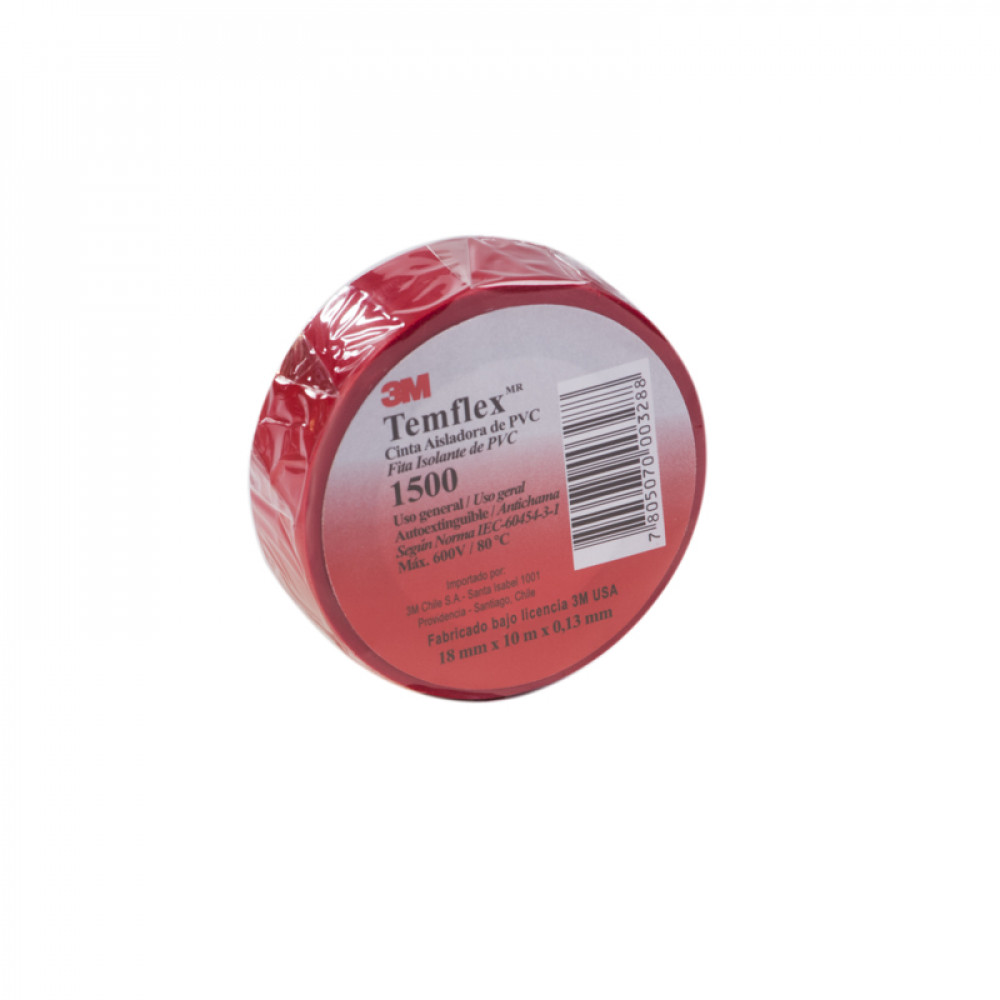 CINTA AISLANTE ROJA 18-19mm x 10 Mt