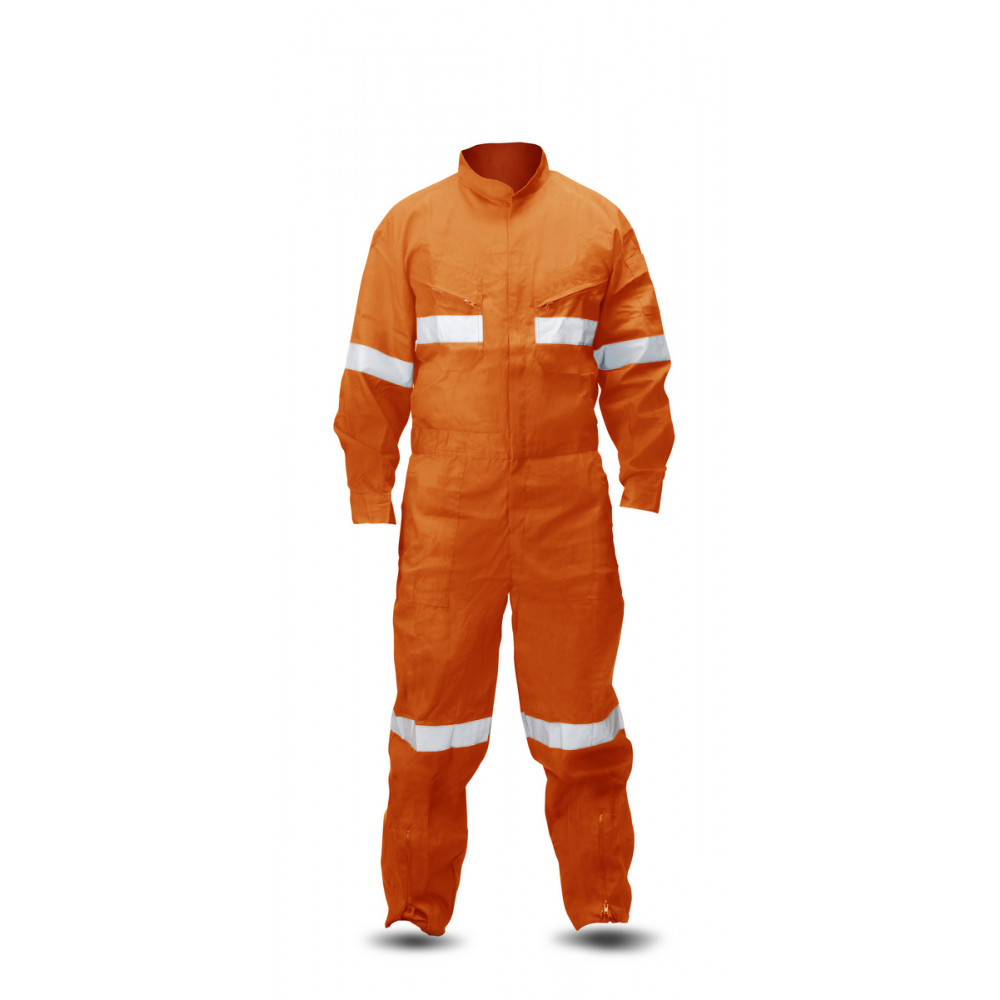 OVEROL POPLIN NARANJO C/REFL.       T-XL