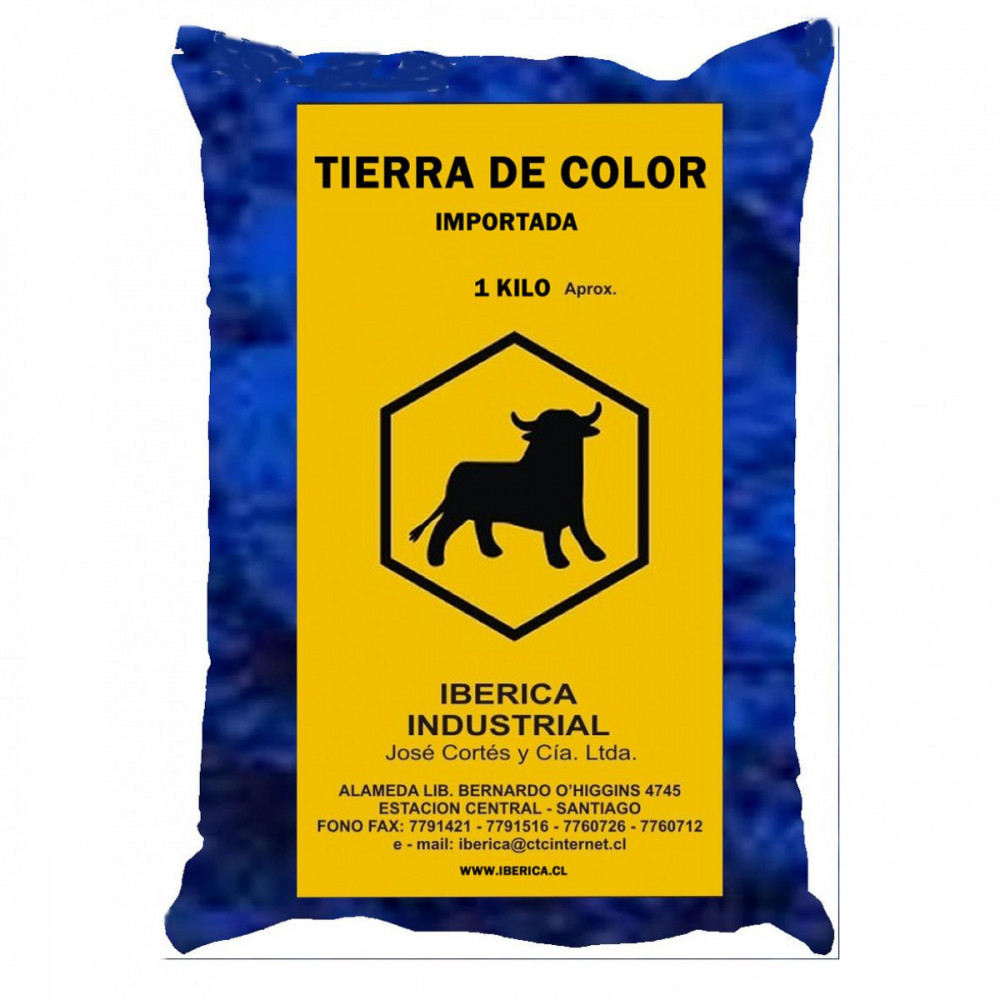 TIERRA COLOR AZUL   BOLSA      1KG      