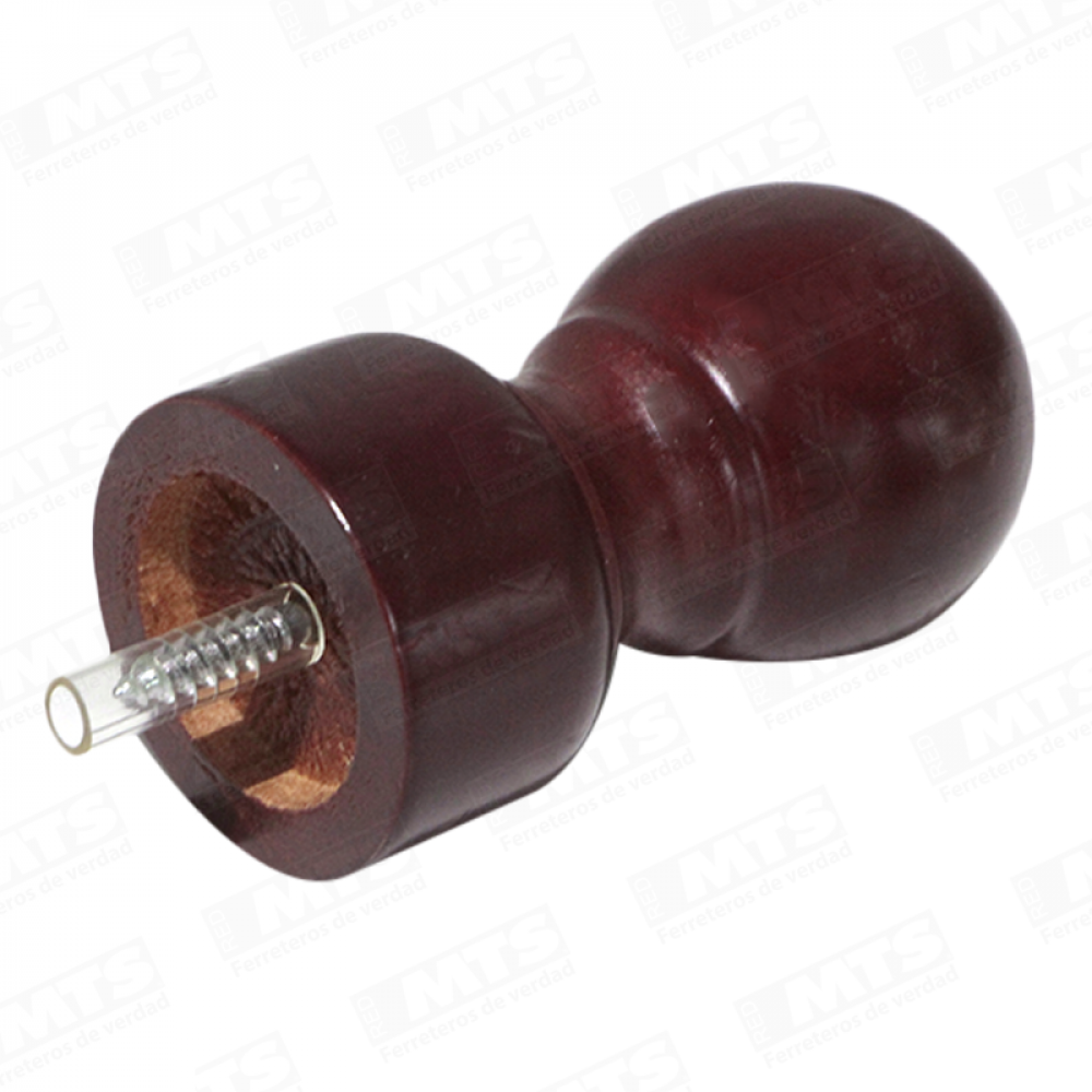 CORTINA TERMINAL BOLA MADERA MIEL  28 mm