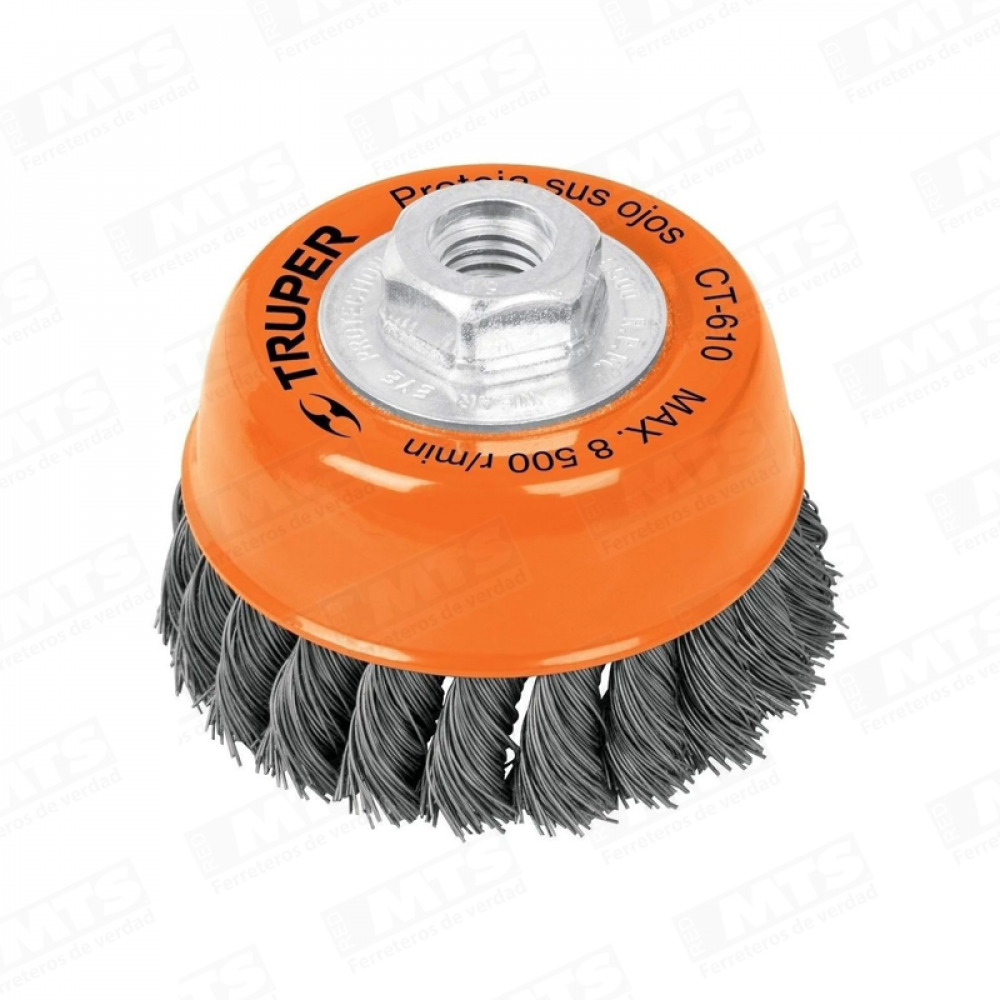 Escobilla Truper Copa P/esm.fina 4" 14mm