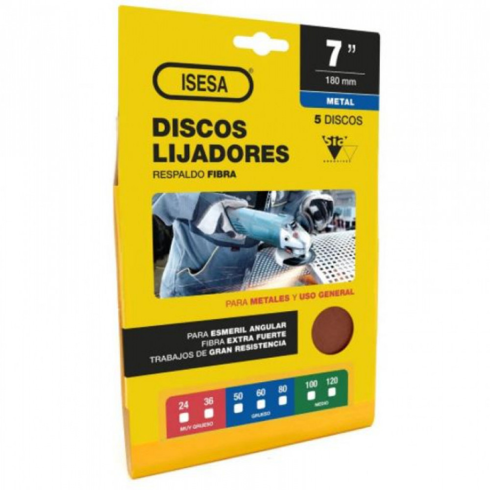 DISCO ABRASIVO MULTIUSO 7 GRANO 50 (5U)"