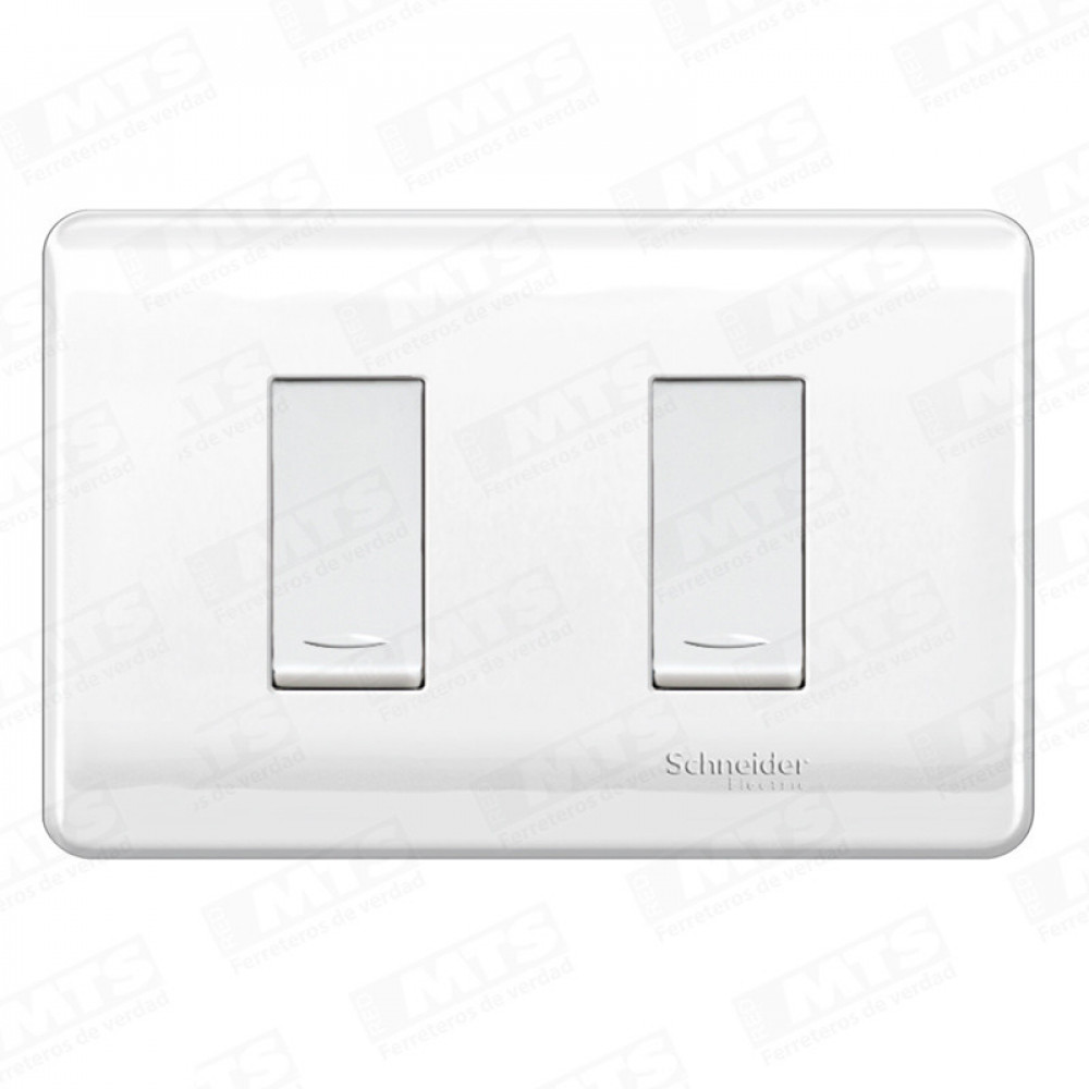 Interruptor Genesis Doble 9/15 16a Blco