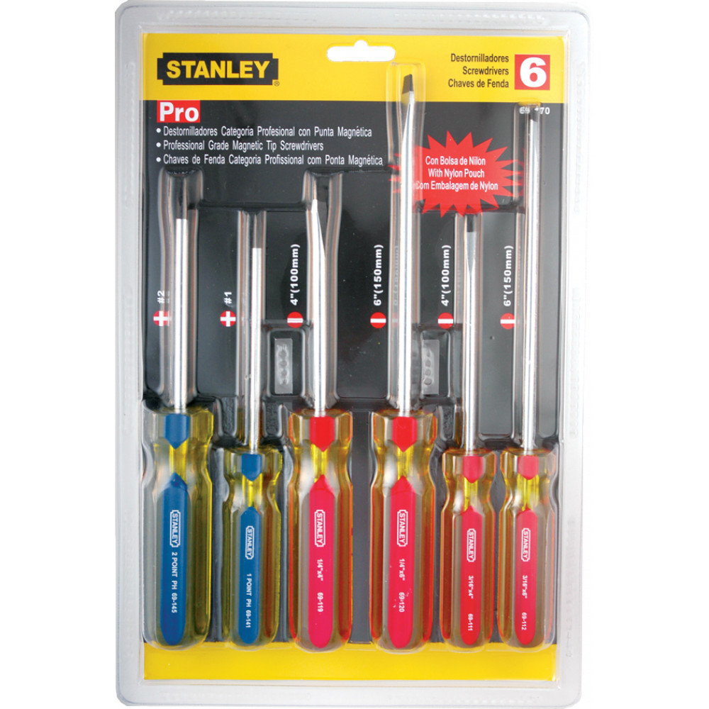 Destornillador Stanley Jgo. 6pzs.  69170