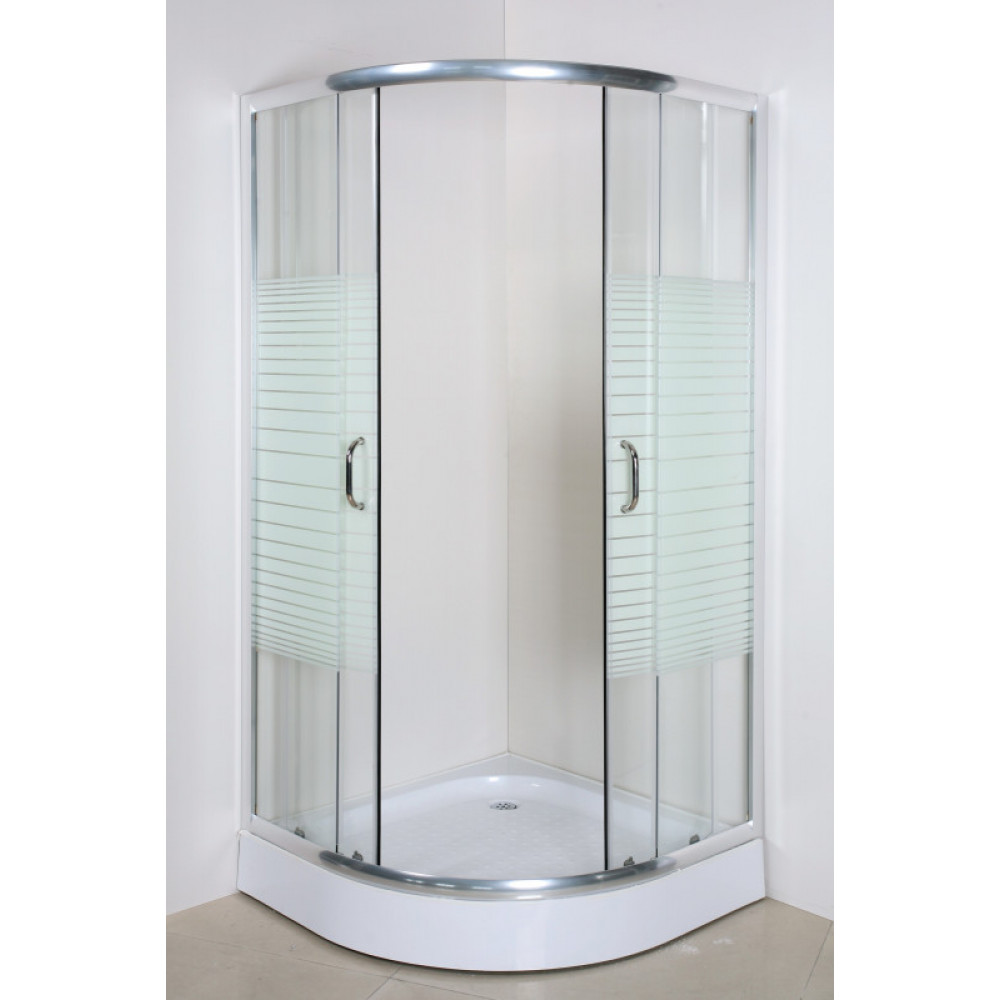 Showerdoor Curvo 90x90x1.95 Vidrio Temp.