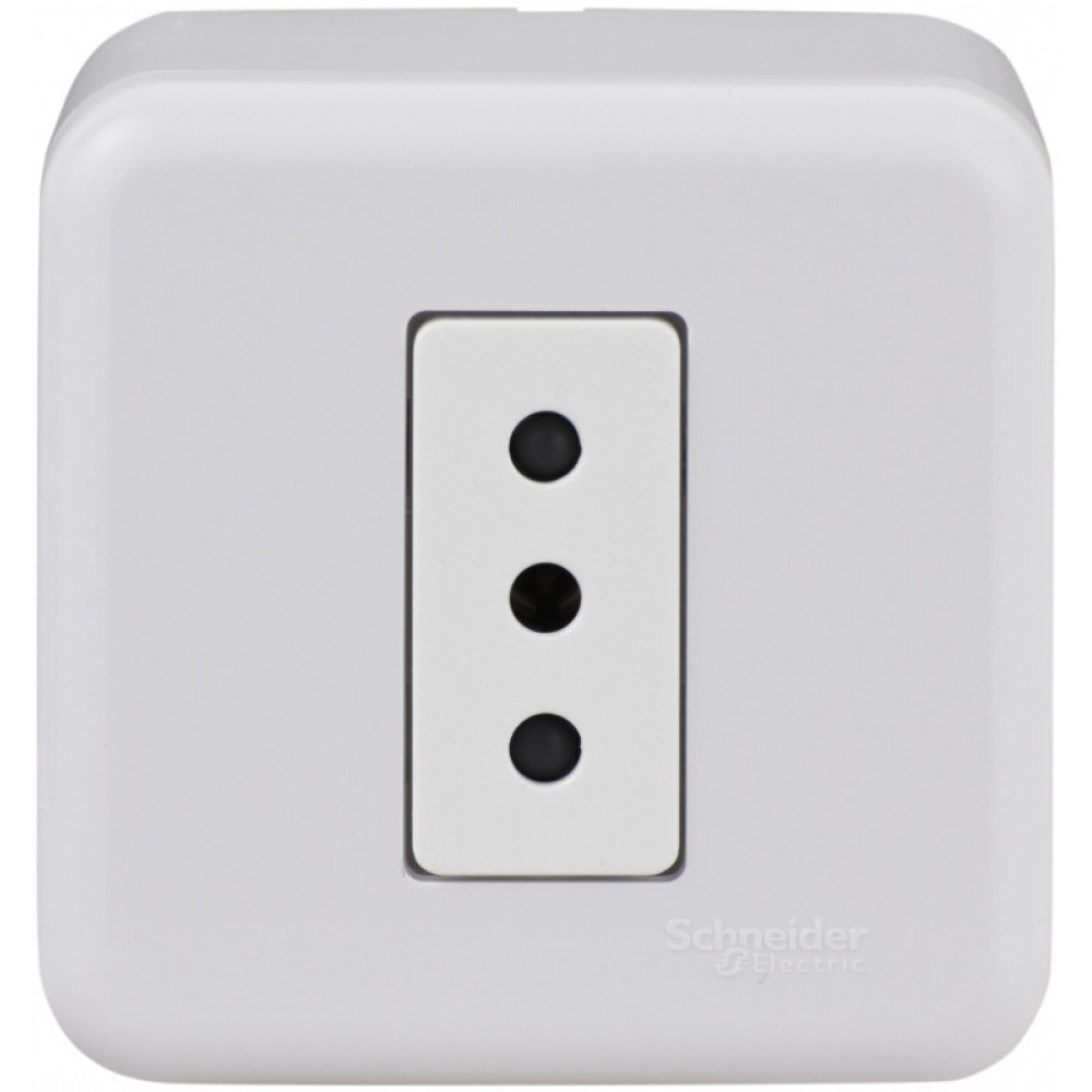 CASQUETE ENCHUFE SIMPLE 10A BLANCO