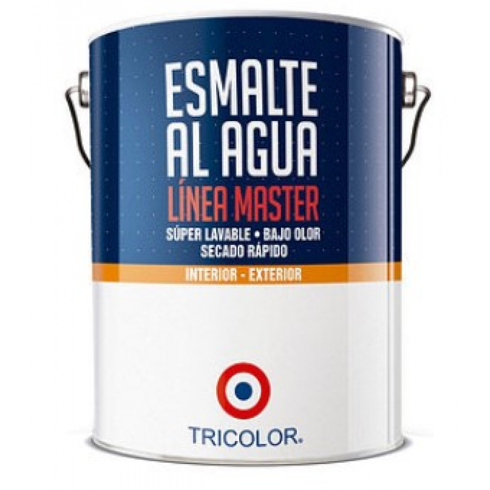 ESMALTE AGUA TRICOLOR MASTER INTERM.1/4G