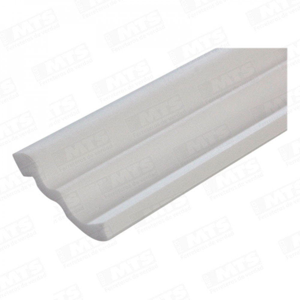 Moldura 1/2 Cana   E7  50x46mm  Bco 2m