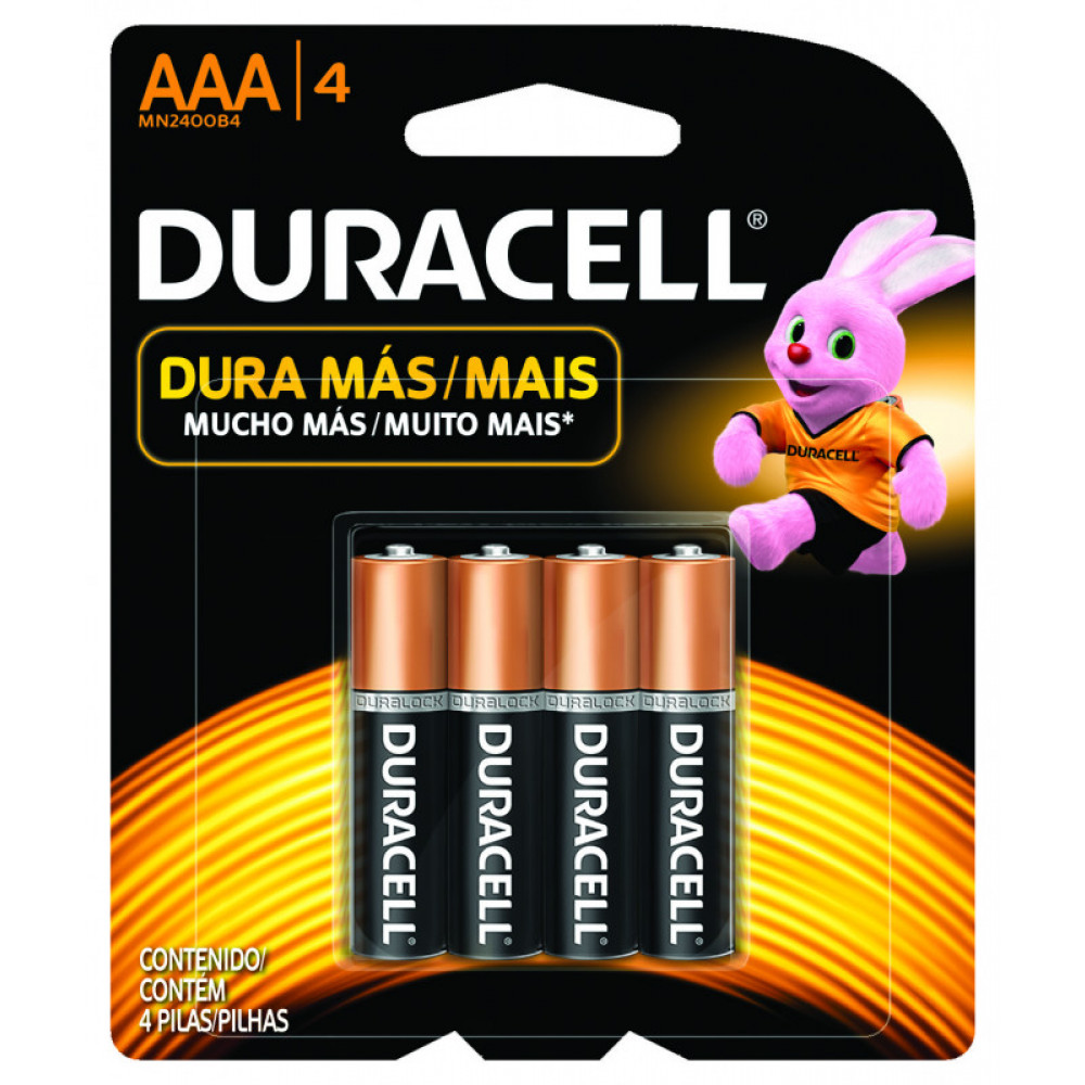 Pilas Duracell Chica Aaa (4 Unid.)