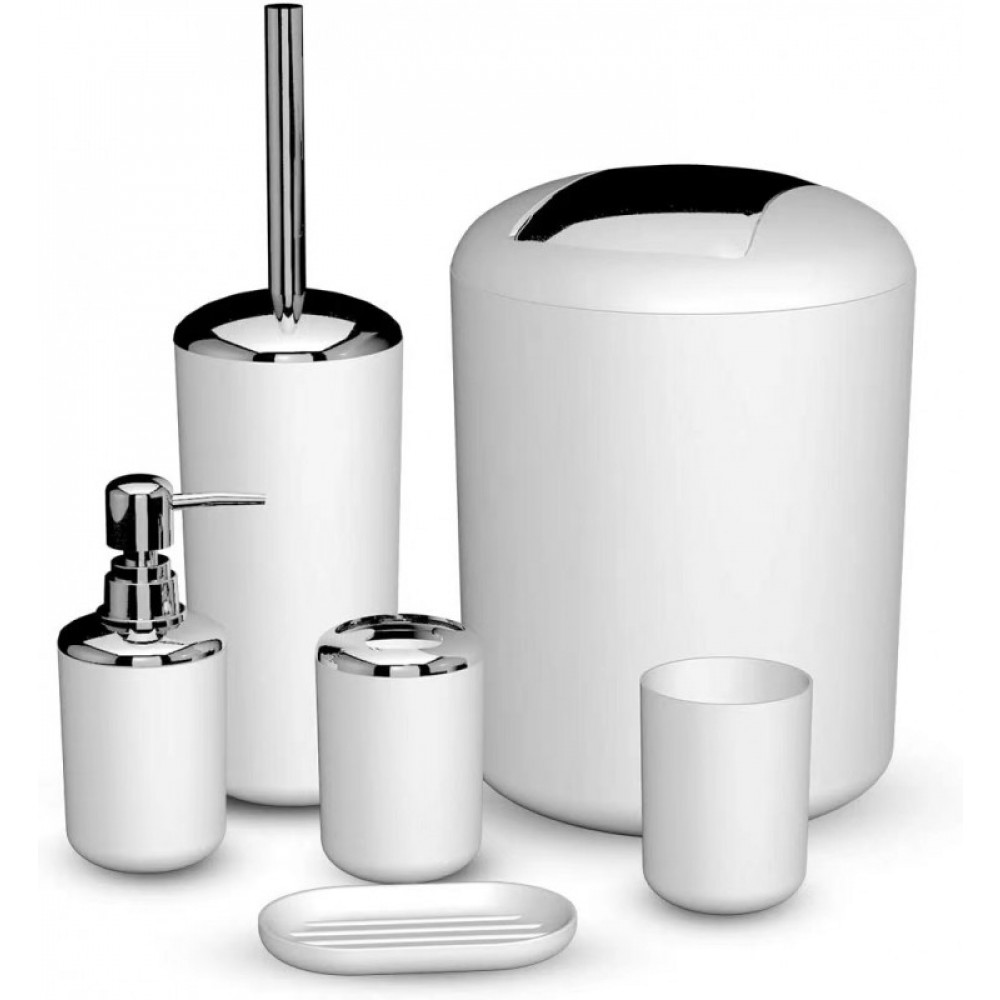 Set De Bano Mixa  Blanco    6 Pzas.