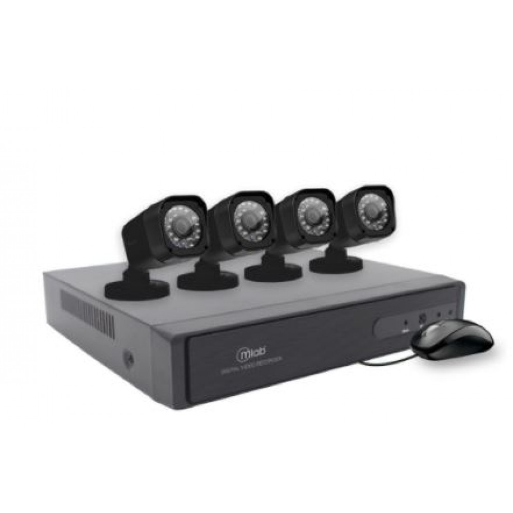 KIT DVR 8 CANALES + 4 CAMARAS           