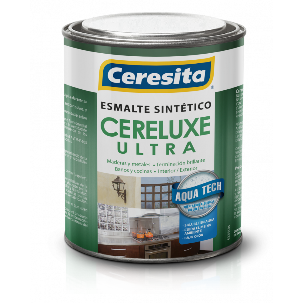 ESMALTE SINT CERESITA AQUAT NEGRO  1/4GL