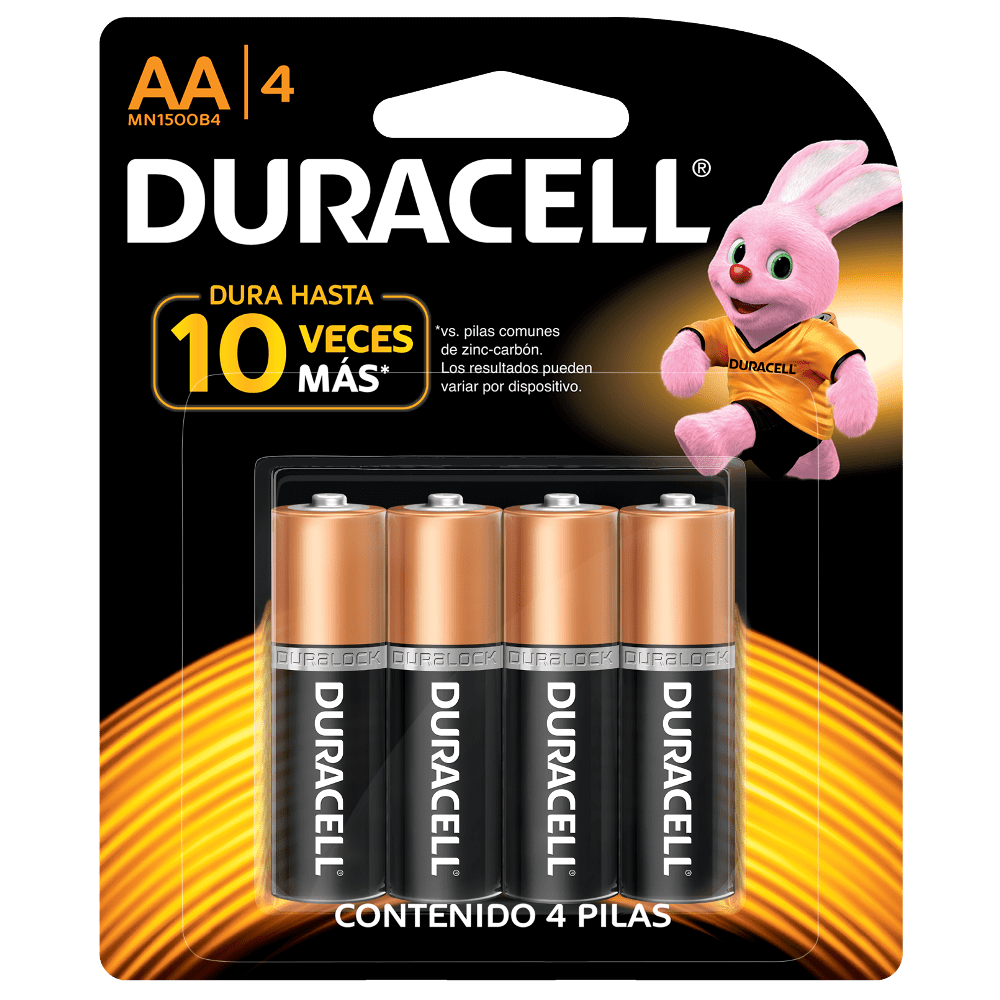 Pilas Duracell Chica Aa (4 Unid.)