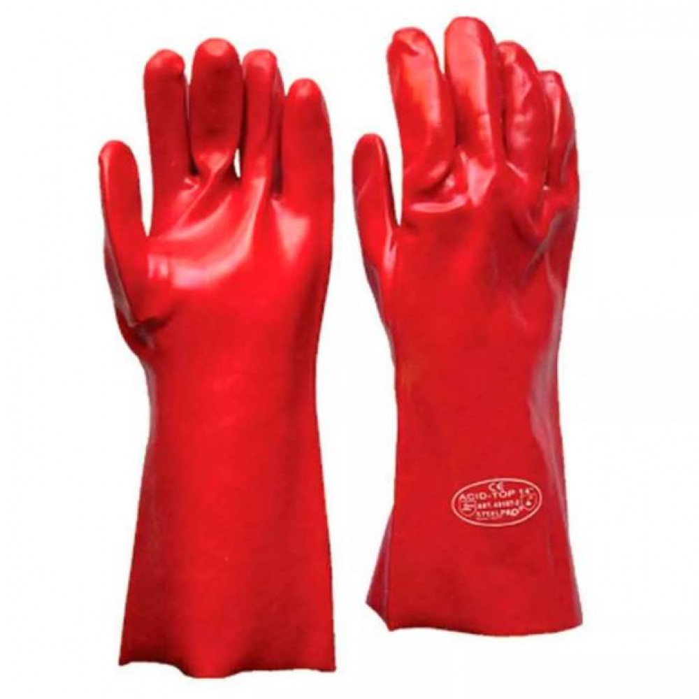 GUANTE PVC ROJO                      14