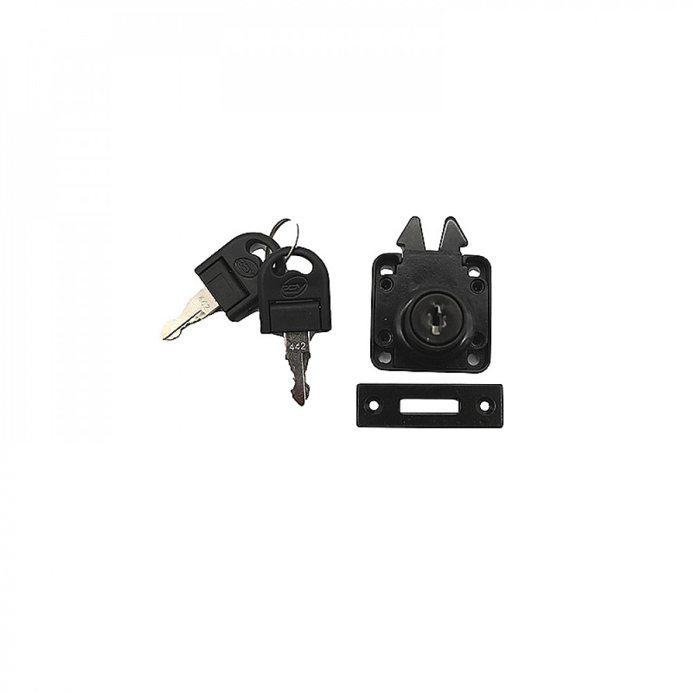 CERRADURA MUEBLE 202 CANGREJO NEGRO 20MM