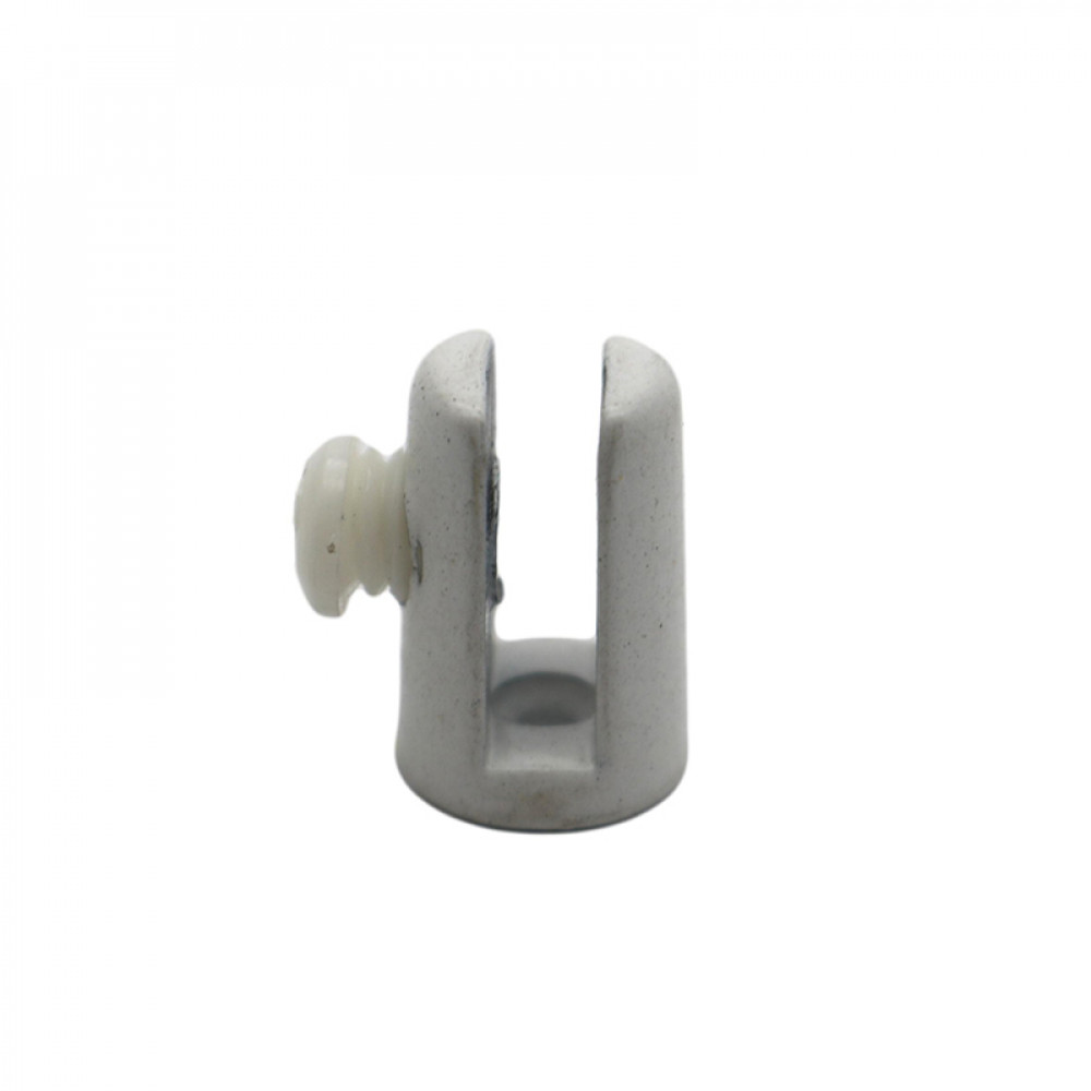 SOPORTE VIDRIO CILINDRICO BLANCO    15MM