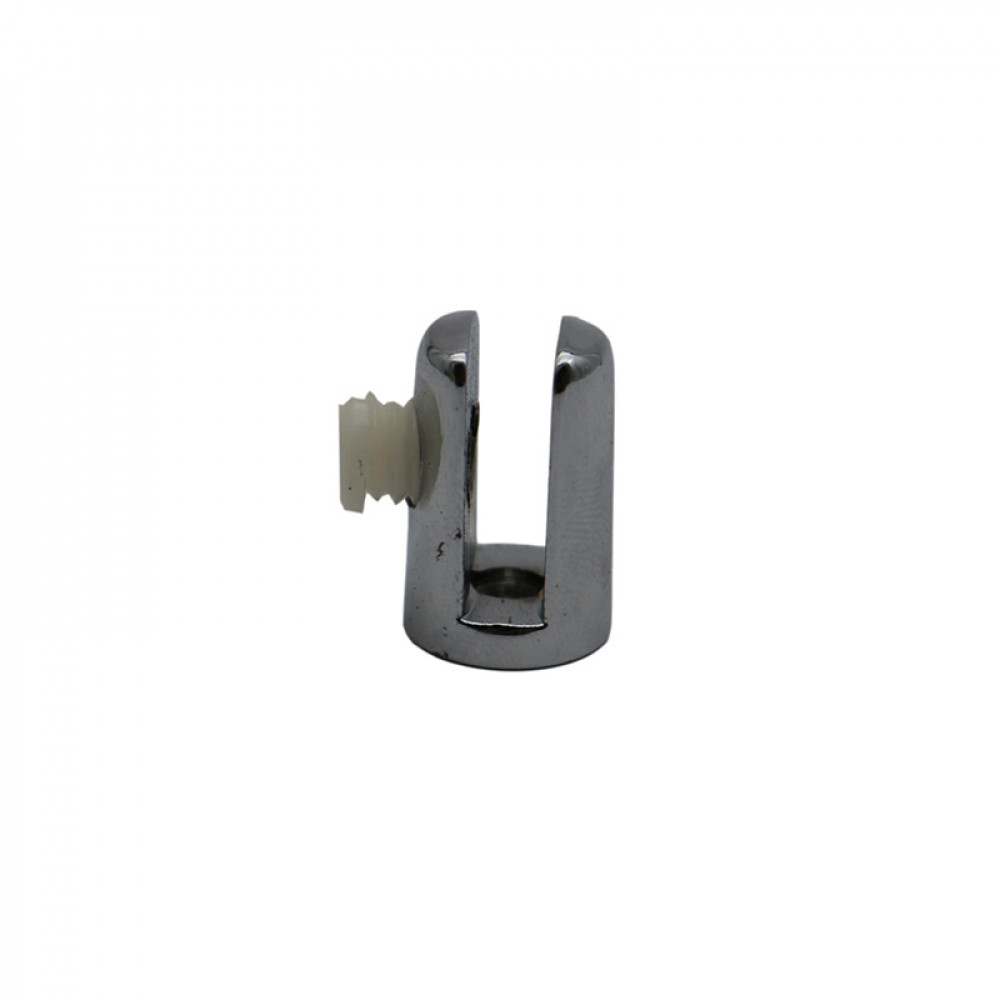 SOPORTE VIDRIO CILINDRICO CROMO    15MM 
