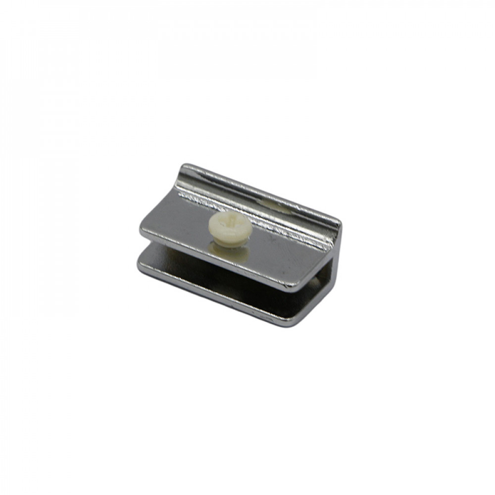 SOPORTE VIDRIO RECTANGULAR CROMO        