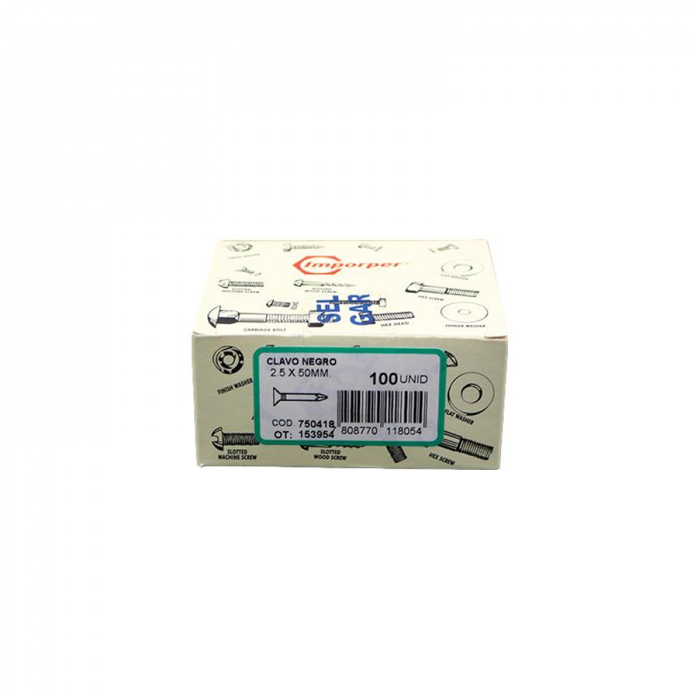 CLAVO    ACERO       2.5MMX50MM   100PCS