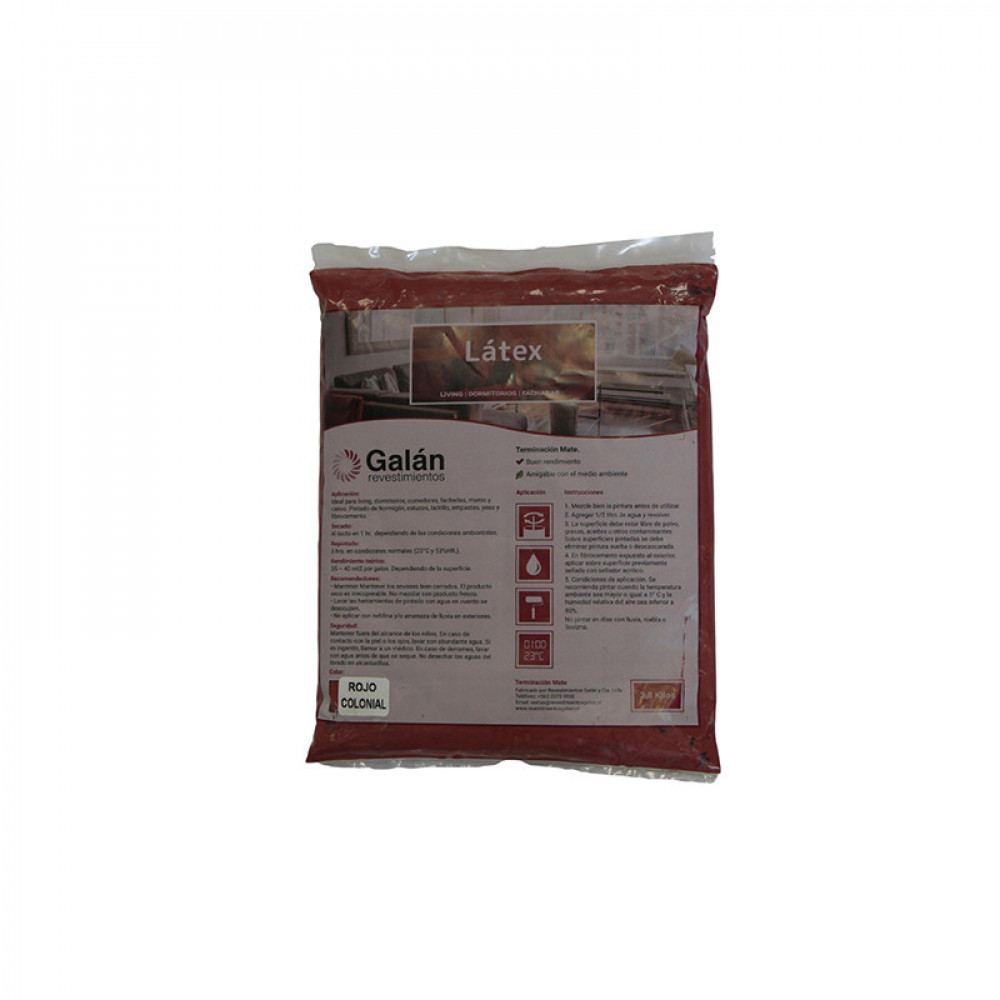 Latex Bolsa Rojo Colonial