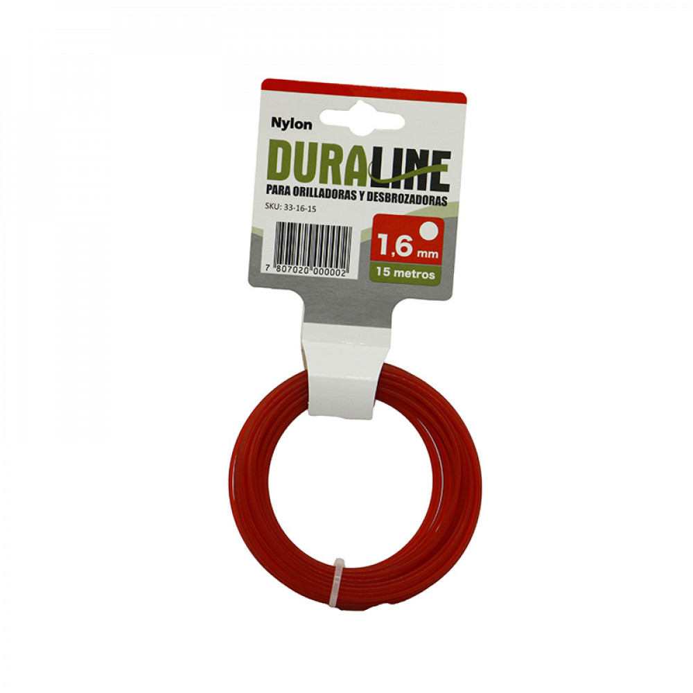 HILO NYLON PARA ORILLADORA 1.65MM X15MT