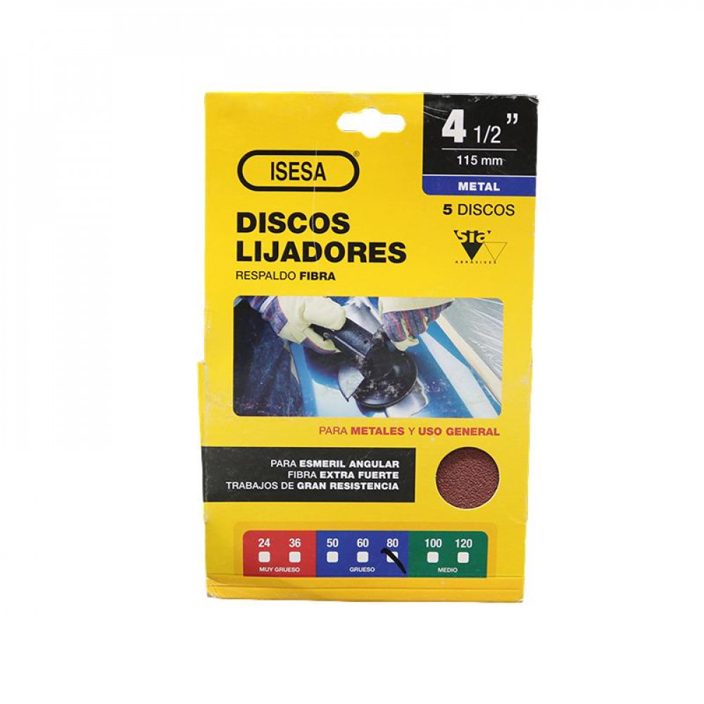 DISCO LIJA          4.1/2 GRANO 80 (5U)"