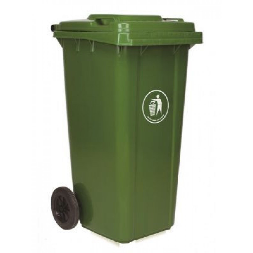 Contenedor Basura C/tapa 120lt Verde