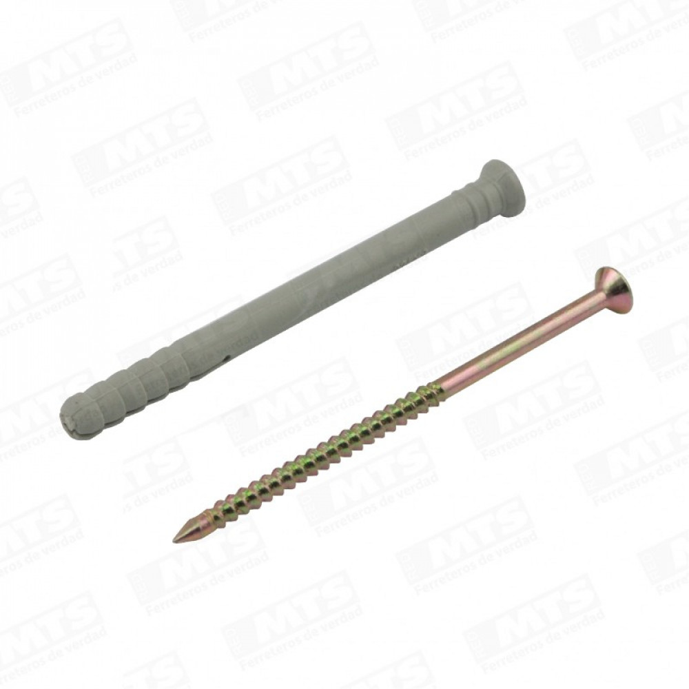 TARUGO NYLON + CLAVO/TORNILLO N8 X 100Z 
