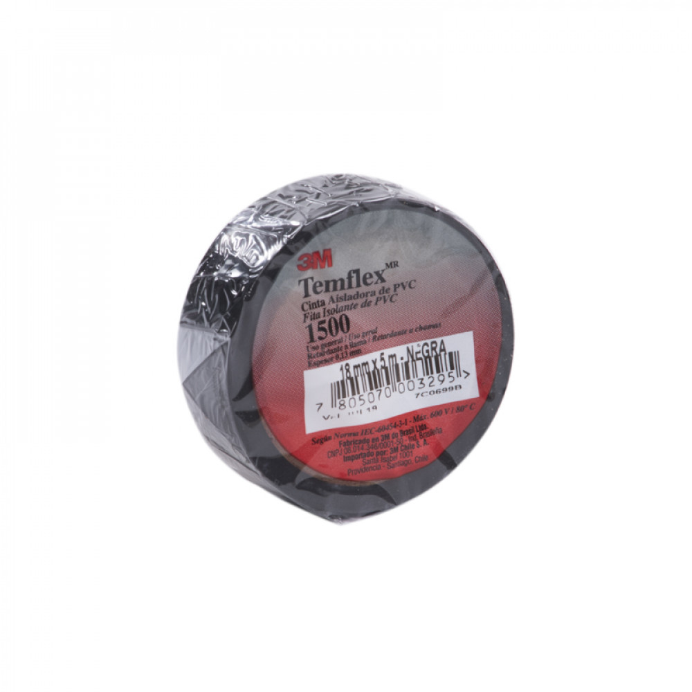 Cinta Aislante Negra 18mm X   5 Mt