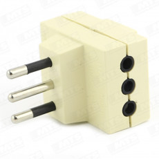 Enchufe Macho Mec Triple 2p+t Marfil 226