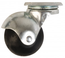 RUEDA DE GOMA LIOI BASE METALICA    50MM