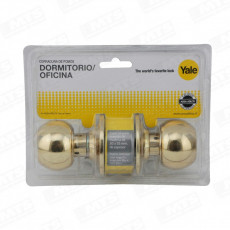 CERRADURA POMO OFIC-DORM.YALE BRONCE    