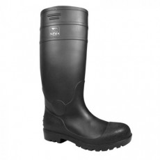 BOTA PVC NEGRA PUNTA Y PLANTA ACERO Nº41