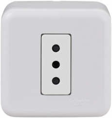 CASQUETE ENCHUFE SIMPLE 10A BLANCO