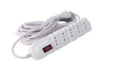 ALARGADOR OCA 6 POS 3MT. BLCO C/INTERRUP