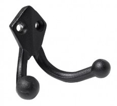 Gancho Percha Doble Negro Rey  Ref 942