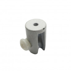 SOPORTE VIDRIO CILINDRICO BLANCO    15MM
