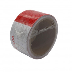CINTA REFLECTANTE BLANCA-ROJO 50 mmx 5Mt