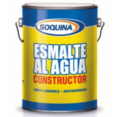 ESMALTE AGUA SOQUINA CONST. BLANCO   1GL