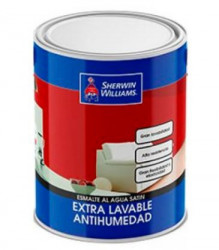 ESMALTE AGUA S&W EXT.LAV. BLANCO   1/4GL