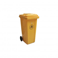 Contenedor Basura C/tapa 120lt Amarillo