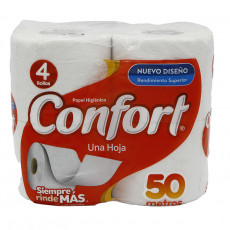 PAPEL HIGIENICO CONFORT        (4ROLLOS)