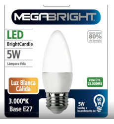 Ampolleta Led E27 L.calida  Vela 4w